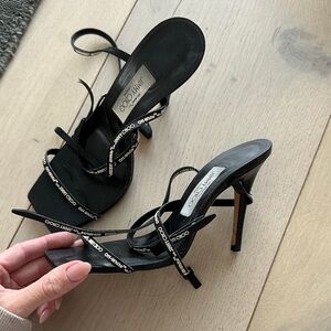 Jimmy Choo Black Strappy Sandals